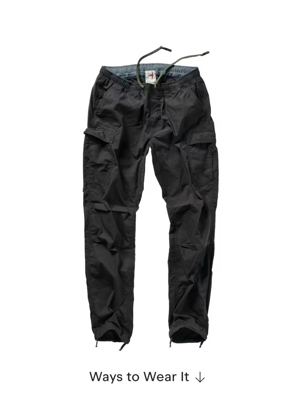 Relwen drawstring cargo pant size M